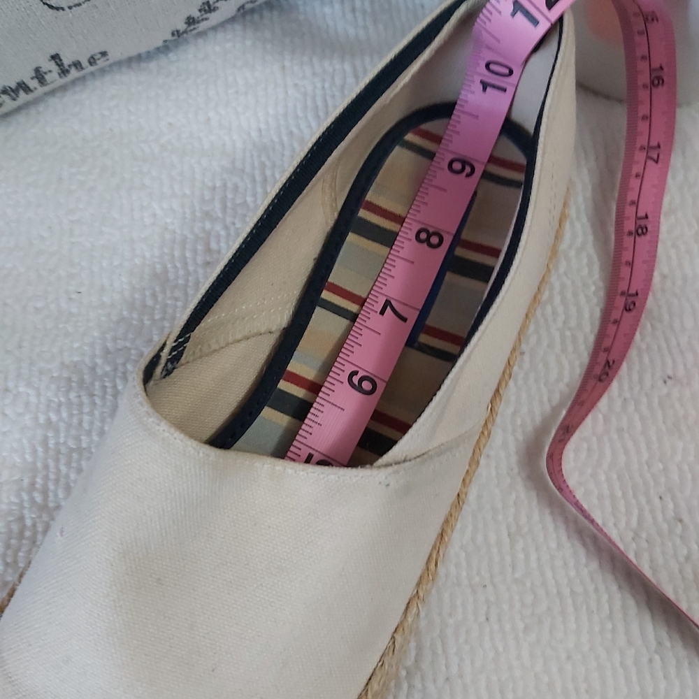 Y2K Keds beige canvas platform espadrilles loafers slip on shoes - Picture 15 of 15